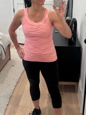 Soybu Coral Ruched Cross-Back Workout Top